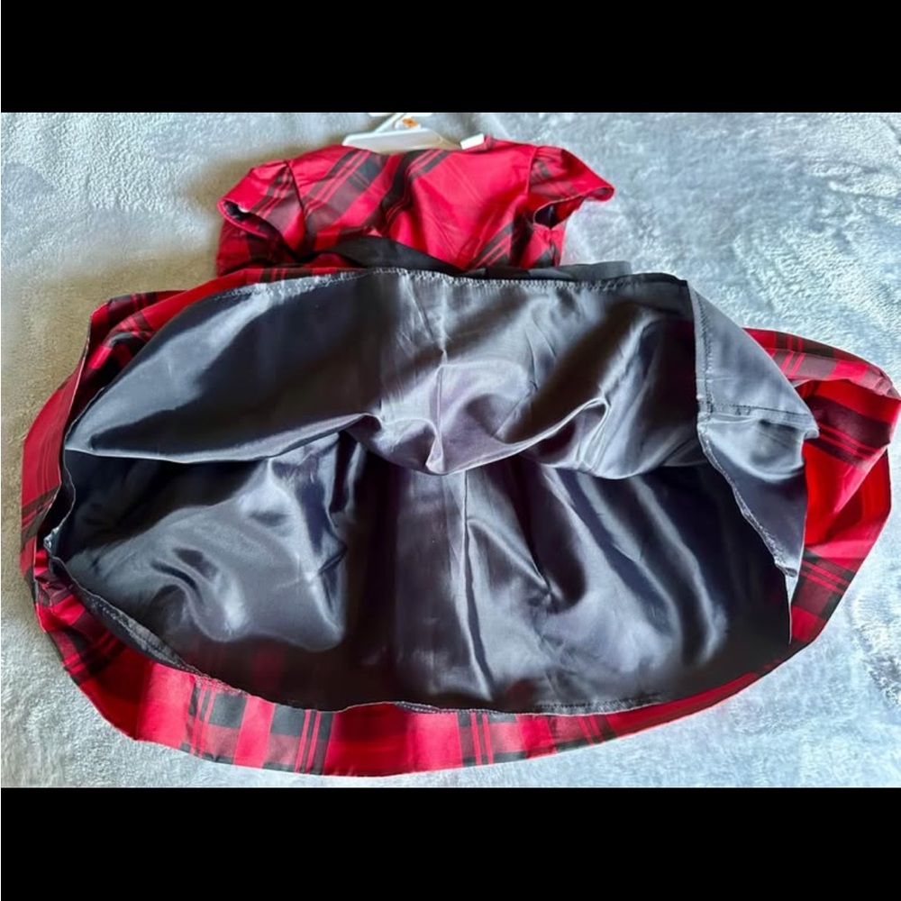 NWT Ralph Lauren Plaid Holiday/ Christmas Dress Kids Red Black Size 2T‎ - Picture 4 of 4